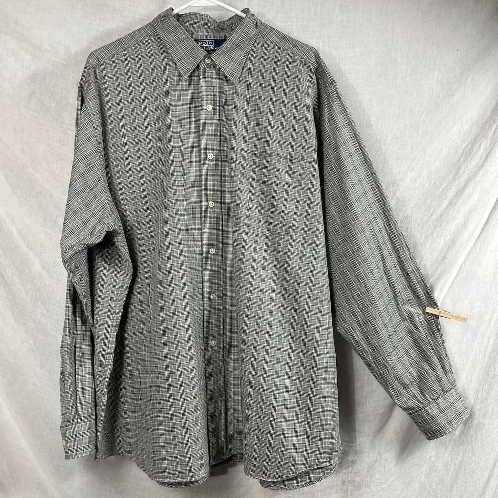 Polo Ralph Lauren Lowell Sport Long Sleeve Button Shirt Mens XXL Big‎ Tall Plaid